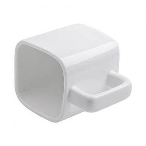 Square white mug 330 ml