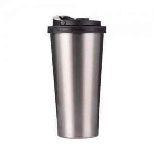 CONE silver color thermal mug 480ml