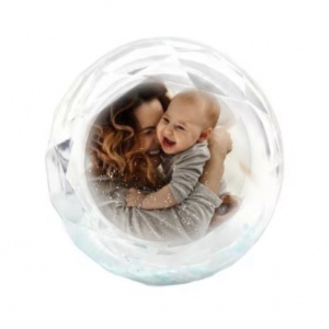 Diamond shape photo frame with glitter inside